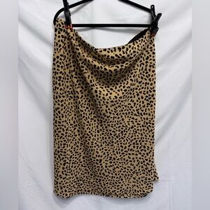 Sanctuary Black and Tan Animal Print Skirt